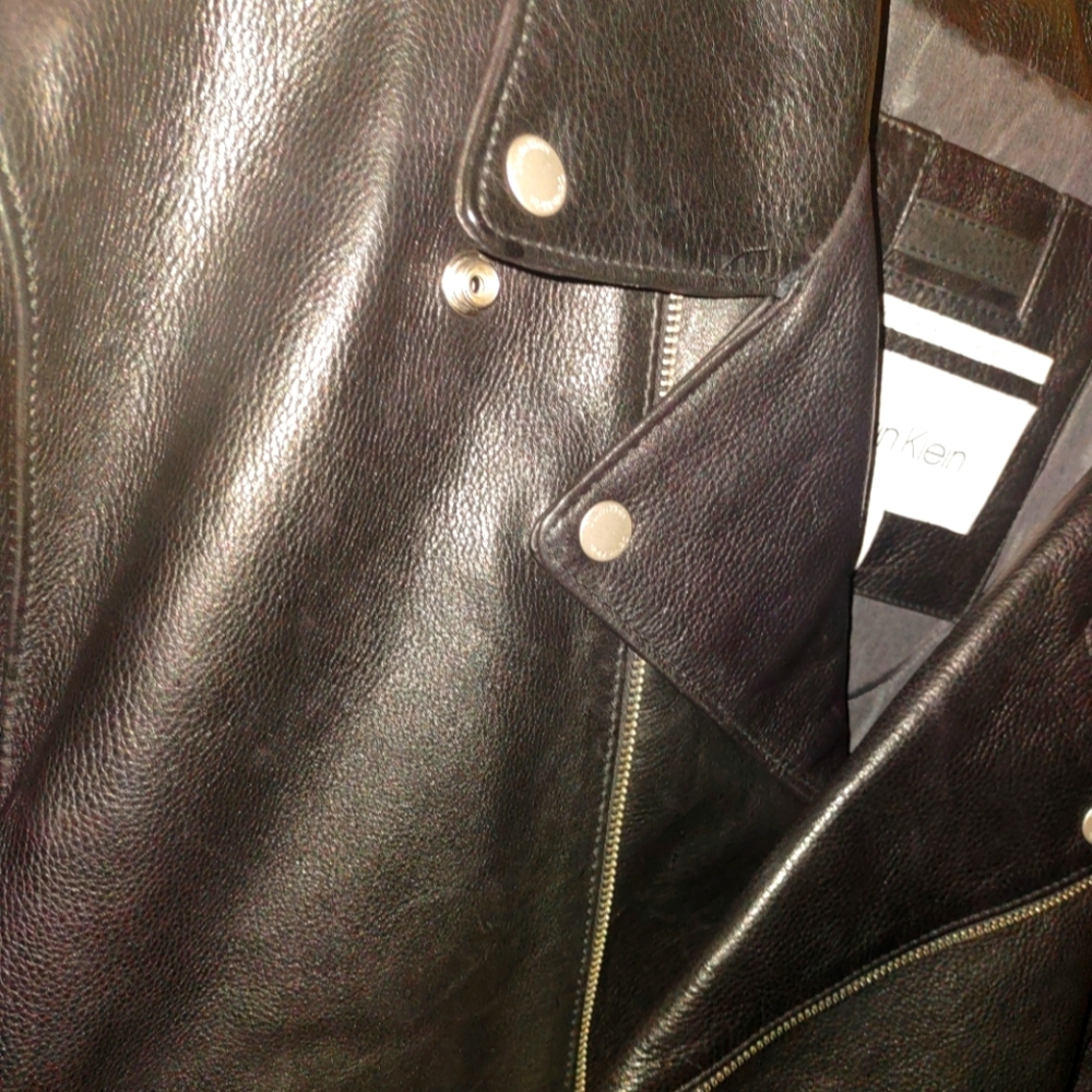CALVIN KLIEN LEATHER JACKET